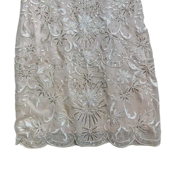 Sue Wong Nocturne Champagne Blush Embroidered Cocktail Dress Women’s US 4 - Picture 3 of 8